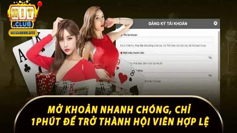 Mở tài khoản nhanh chóng, chỉ 1p để trở thành hội viên hợp lệ Mở tài khoản nhanh chóng, chỉ 1p để trở thành hội viên hợp lệ